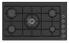 90cm Gas Hob Matt Black Side Controls