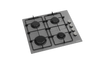 Capri 60cm Gas Hob - Matallic Glass Side Controls 