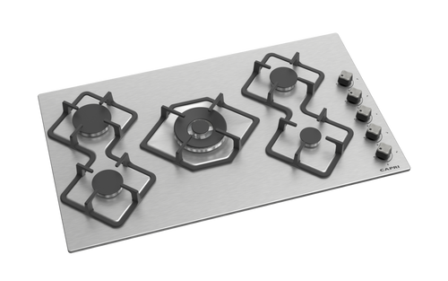 90cm Gas Hob Stainless Steel Side Controls