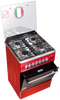 Capri 60x60 4 Plate Gas Stove Red