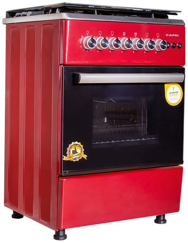 Capri 60x60 4 Plate Gas Stove Red