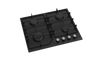 60cm Gas Hob Matt Black Front Controls