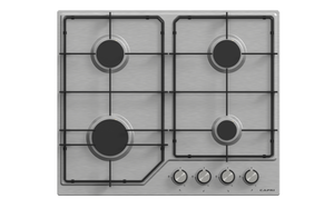Capri 60cm Gas Hob - Stainless Steel Front Controls 