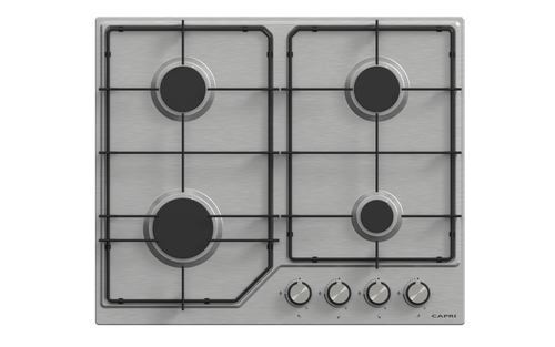 Capri 60cm Gas Hob - Stainless Steel Front Controls 
