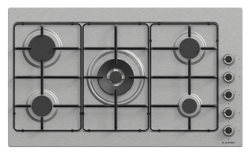 90cm Gas Hob Stainless Steel Side Controls