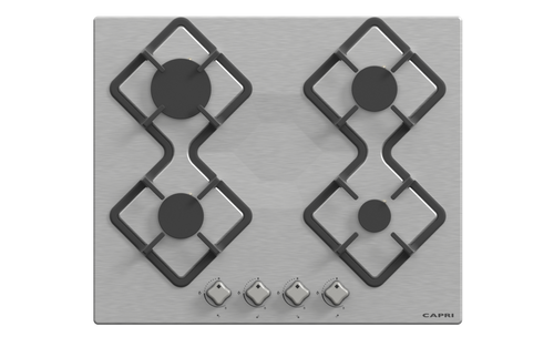 Capri 60cm Gas Hob Stainless steel Front Controls 
