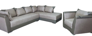 Legend Lounge Rossi Corner + Chair Fabric / GL trim Lounge Suite