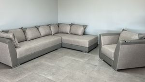 Legend Lounge Lounge Suite Rossi Corner + Chair Fabric / GL trim