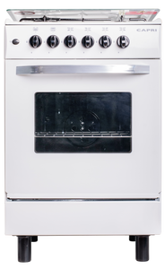 Capri 4 Burner Gas Cooker White 55x55