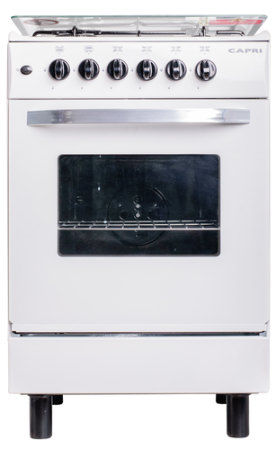 Capri 4 Burner Gas Cooker White 55x55