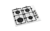 Capri 60cm Gas Hob - White Glass Side Controls 